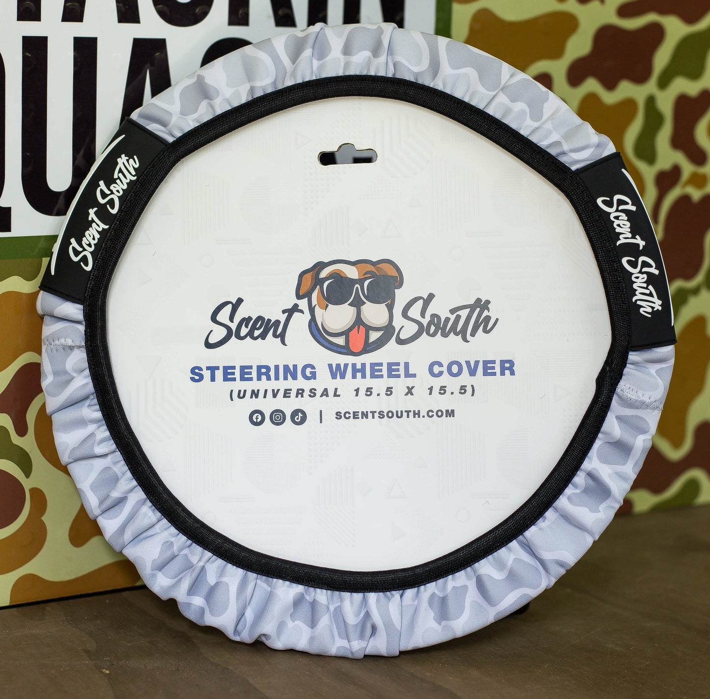 Scent South - Ice Camo - Steering wheel cover