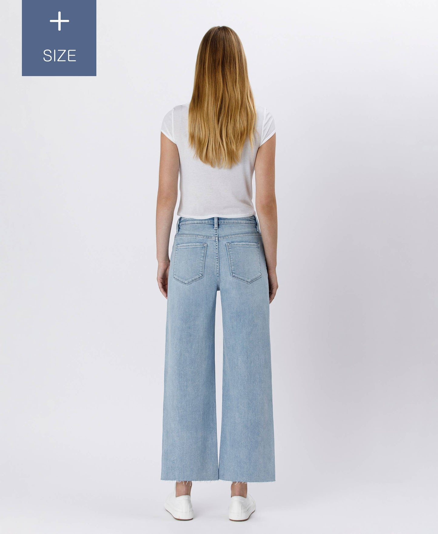 VERVET by FLYING MONKEY - PLUS SIZE HIGH RISE WIDE LEG JEANS T6399-P