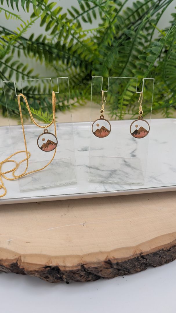 Simply SuSu Designs Mustard Seed and mountain jewelry set