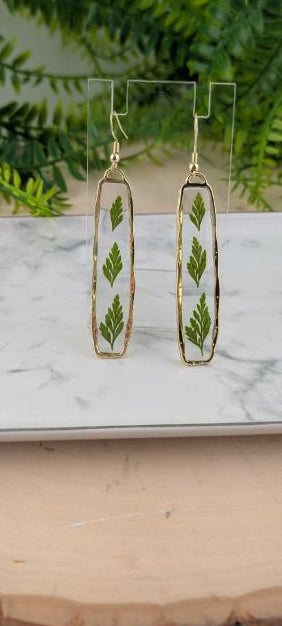 Simply SuSu Designs 3 Fern Leaf resin earrings