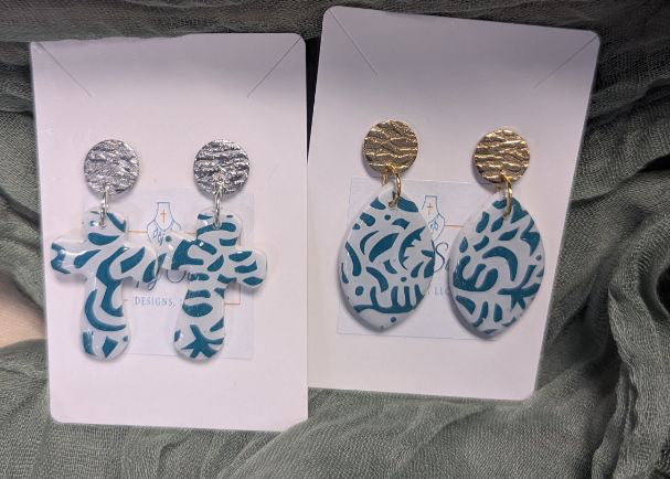 Simply SuSu Designs Clay print earrings