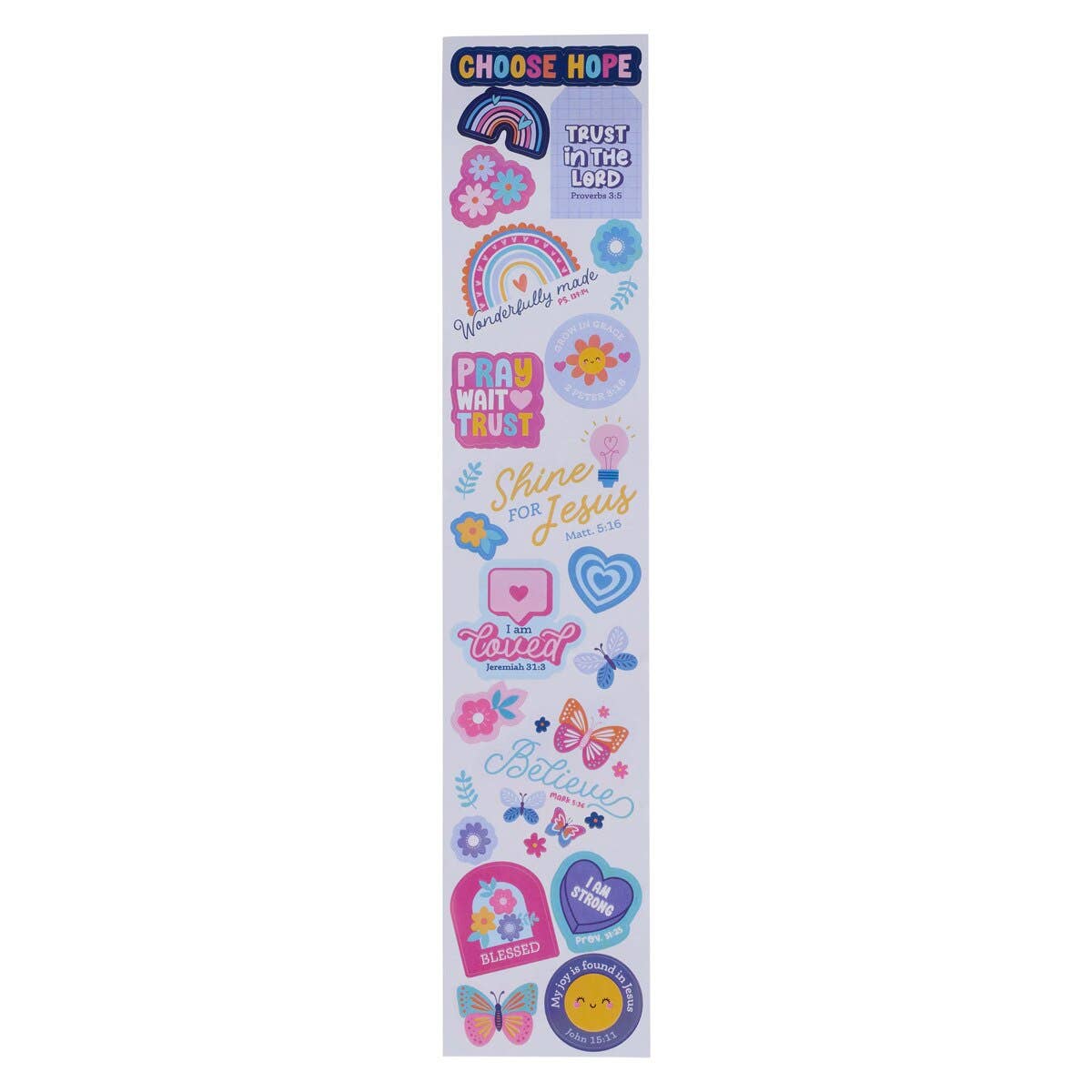 Sticker Roll Inspirational Shine For Jesus Matt. 5:16