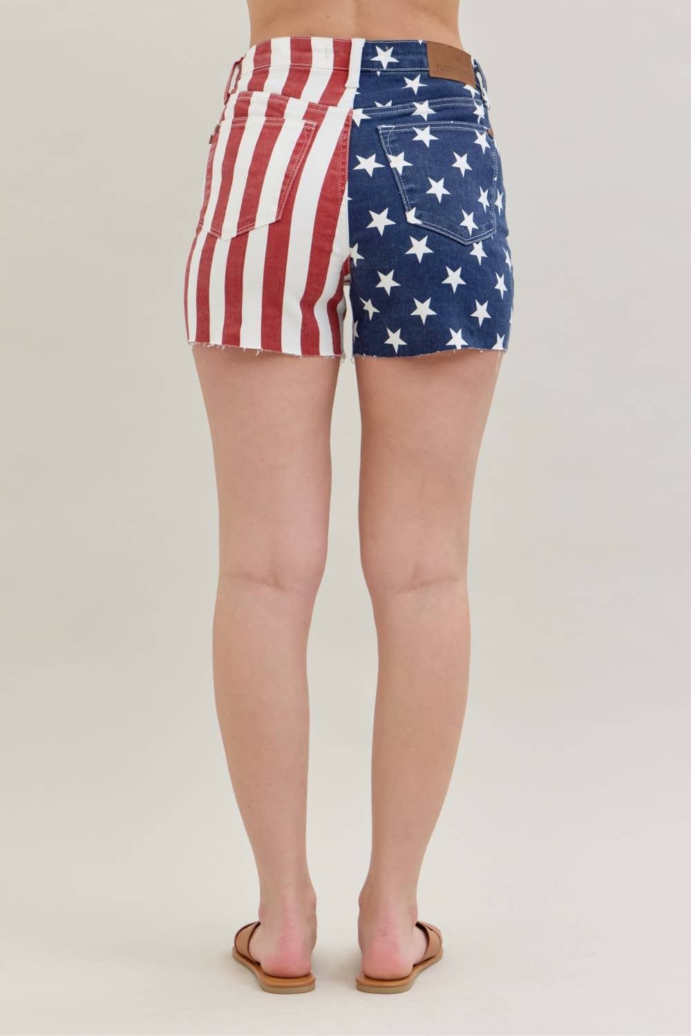 Judy Blue Jeans - HW Americana Flag Fray Hem Shorts