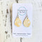 Jewelry By Jen - Small Teardrop: Yellow & White Flowers