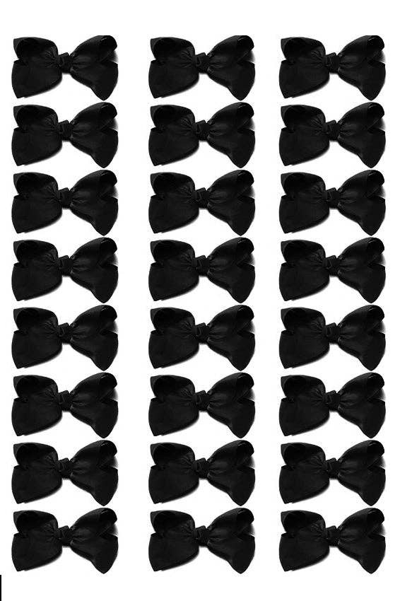 Kids Charm Online - BLACK BOWS 4IN WIDE BOWS 24PCS/$8.50 BW-030-4