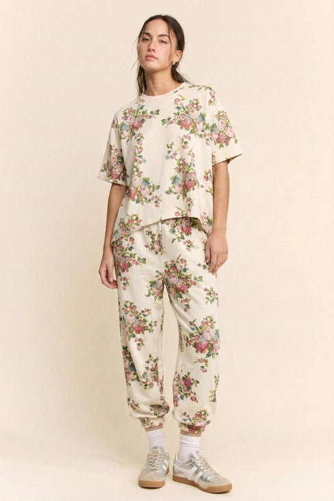 Davi & dani Floral short sleeve set
