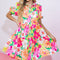 Woven babydoll mini dress