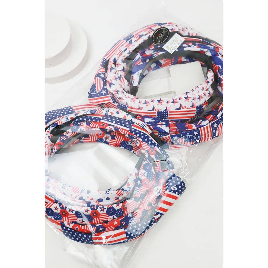 USA Flag American Patriotic Twisted Headband