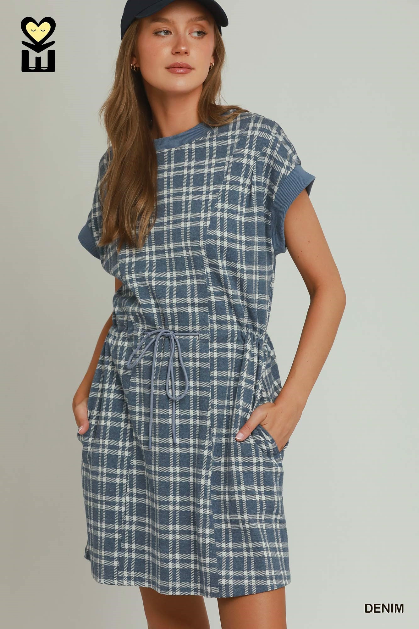 Soft Plaid Minid Dress