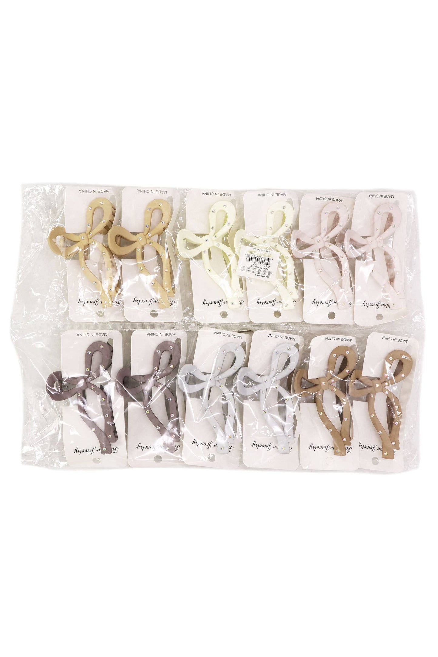 Cap Zone - Bling Matte Wavy Ribbon Hair Claw