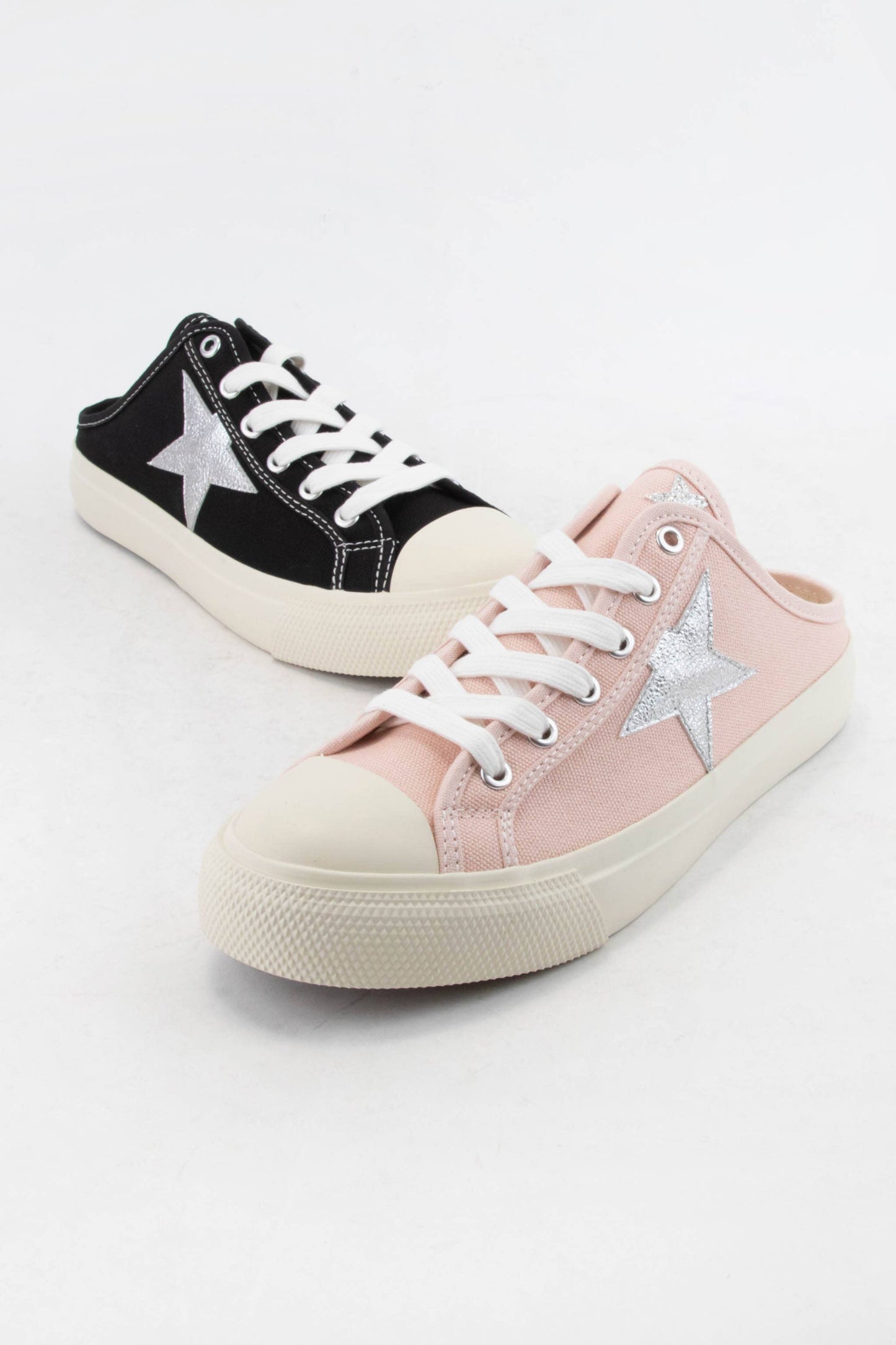 CCOCCI - ZOE Star Patch Mule Sneakers Canvas Slip-On Backless Sneaker