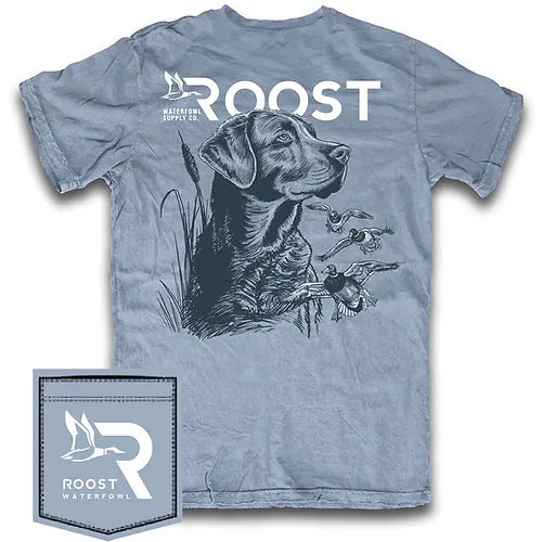 Fieldstone Youth Roost Black Lab W/ Mallards Tee
