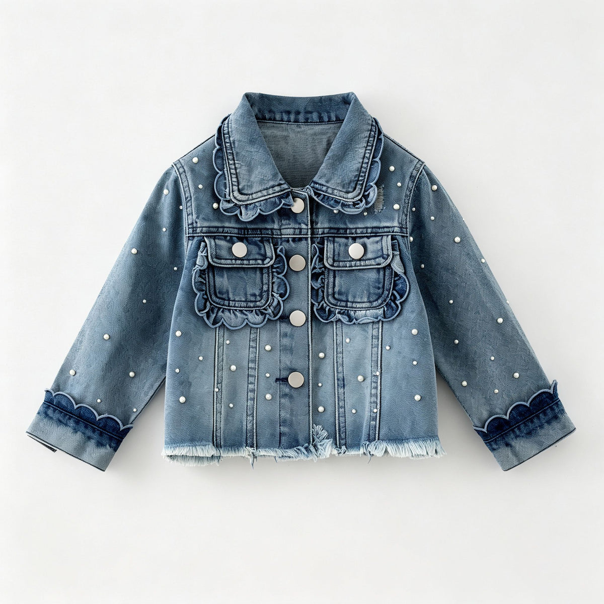 Scallop Pearl Jean Jacket