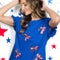 American Flag Bow Graphic Crew Neck