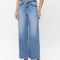 VERVET by FLYING MONKEY - SUPER HIGH RISE A-LINE TROUSER WIDE LEG JEANS V3422