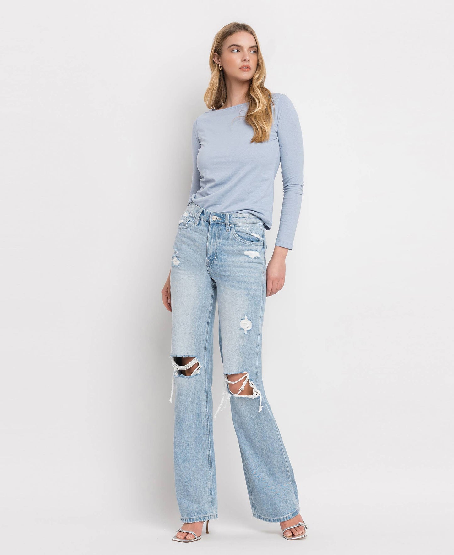 VERVET by FLYING MONKEY - 90'S VINTAGE SUPER HIGH RISE FLARE JEANS T5346