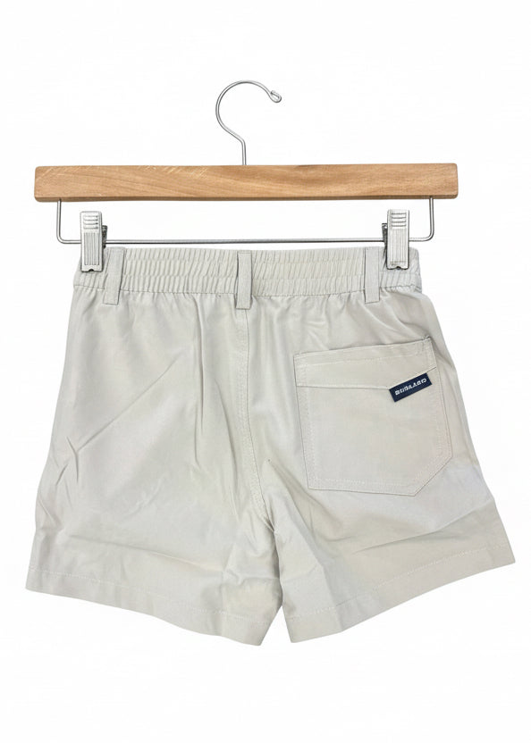 Burlebo Youth Light Khaki Everyday Shorts with American Flag Pocket