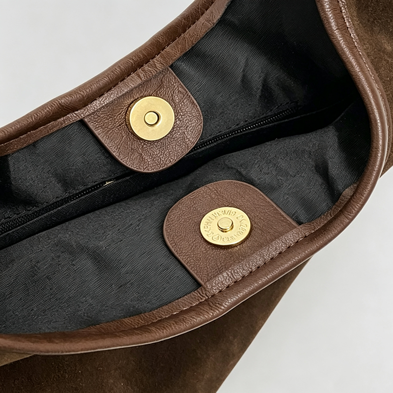 DAYLA - Vintage Suede Hobo Shoulder Bag