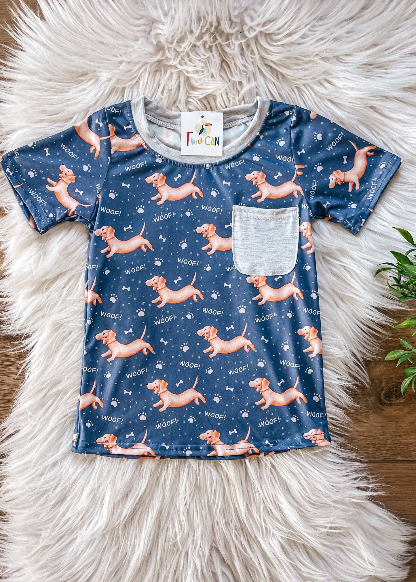 Playful Pups Pocket Tee by TwoCan