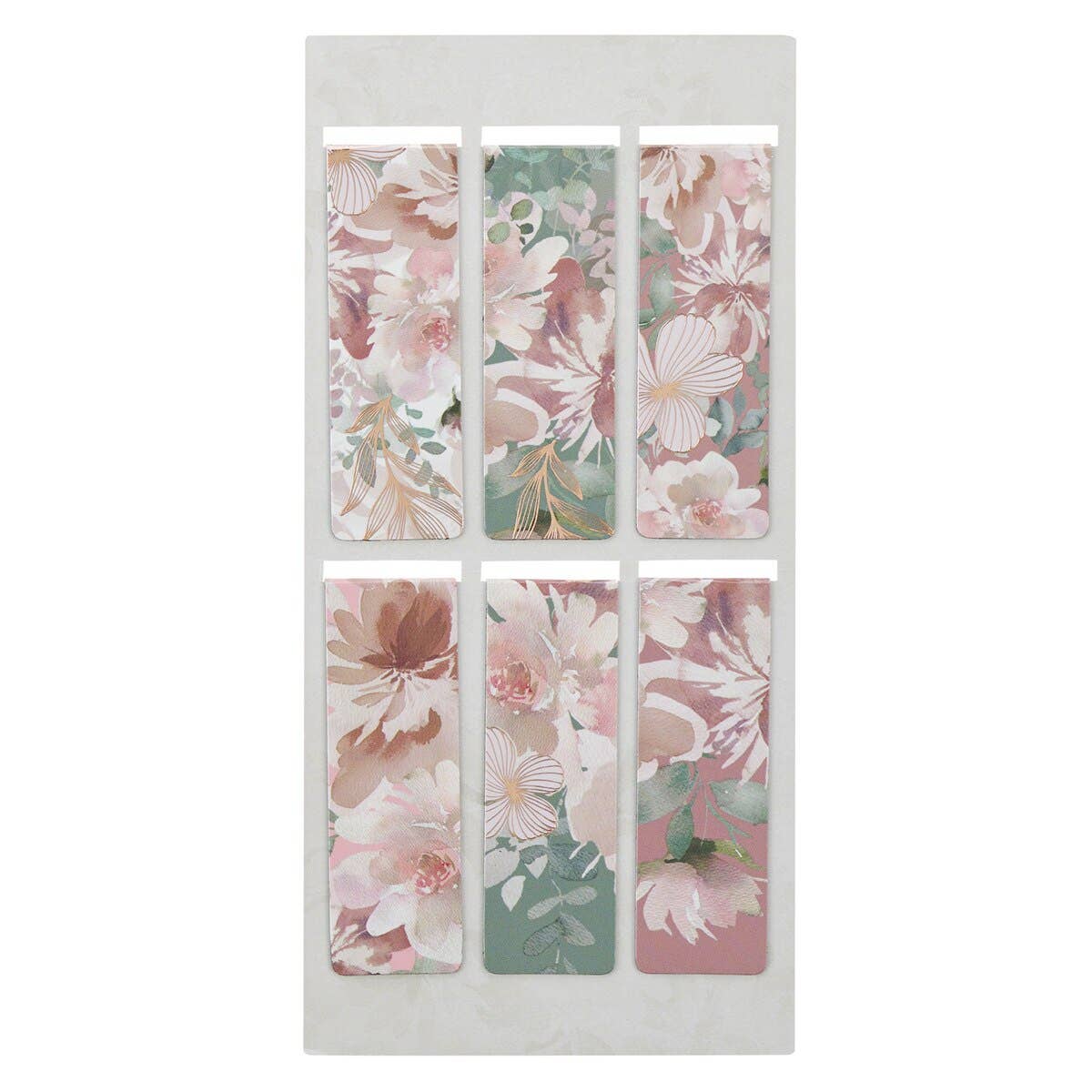 Christian Art Gifts - Magnetic Bookmark set Foiled Floral