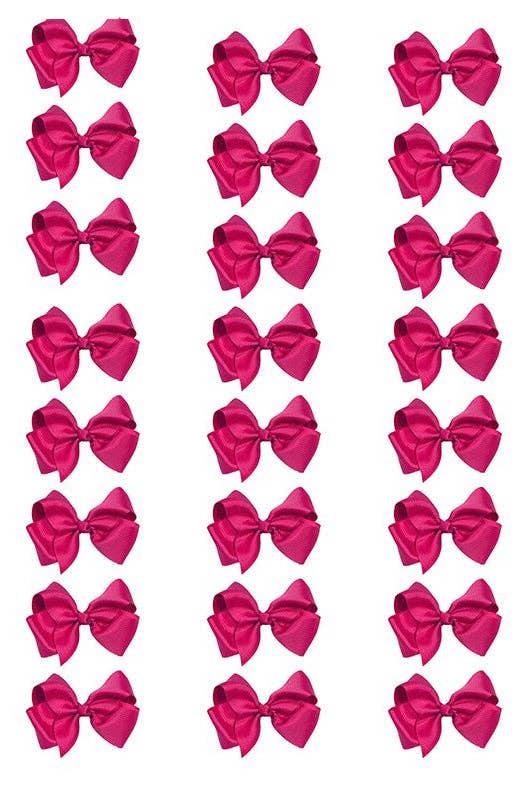 Kids Charm Online - H. PINK 4" WIDE HAIR BOWS 24PCS/7.50 BW-175-4