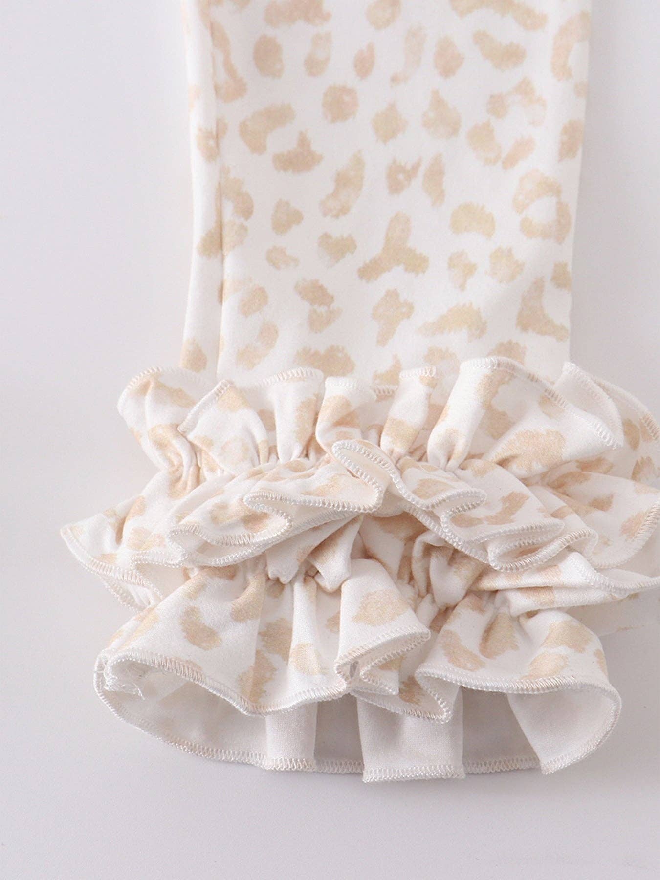 Rylee Faith Designs - Dirty Pink Rabbit Applique Ruffle Pants Set