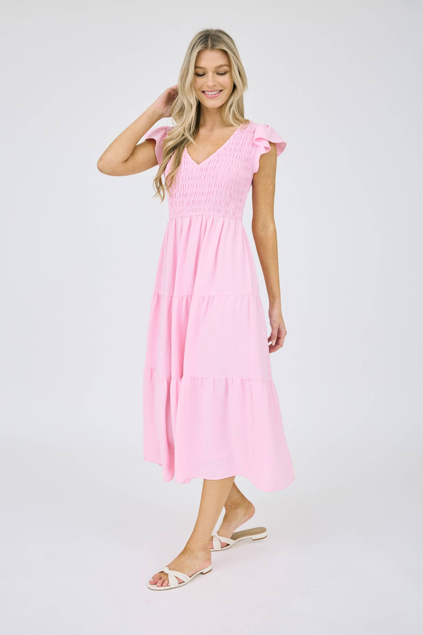 Blu Pepper - FLUTTER SLEEVE MAXI DRESS