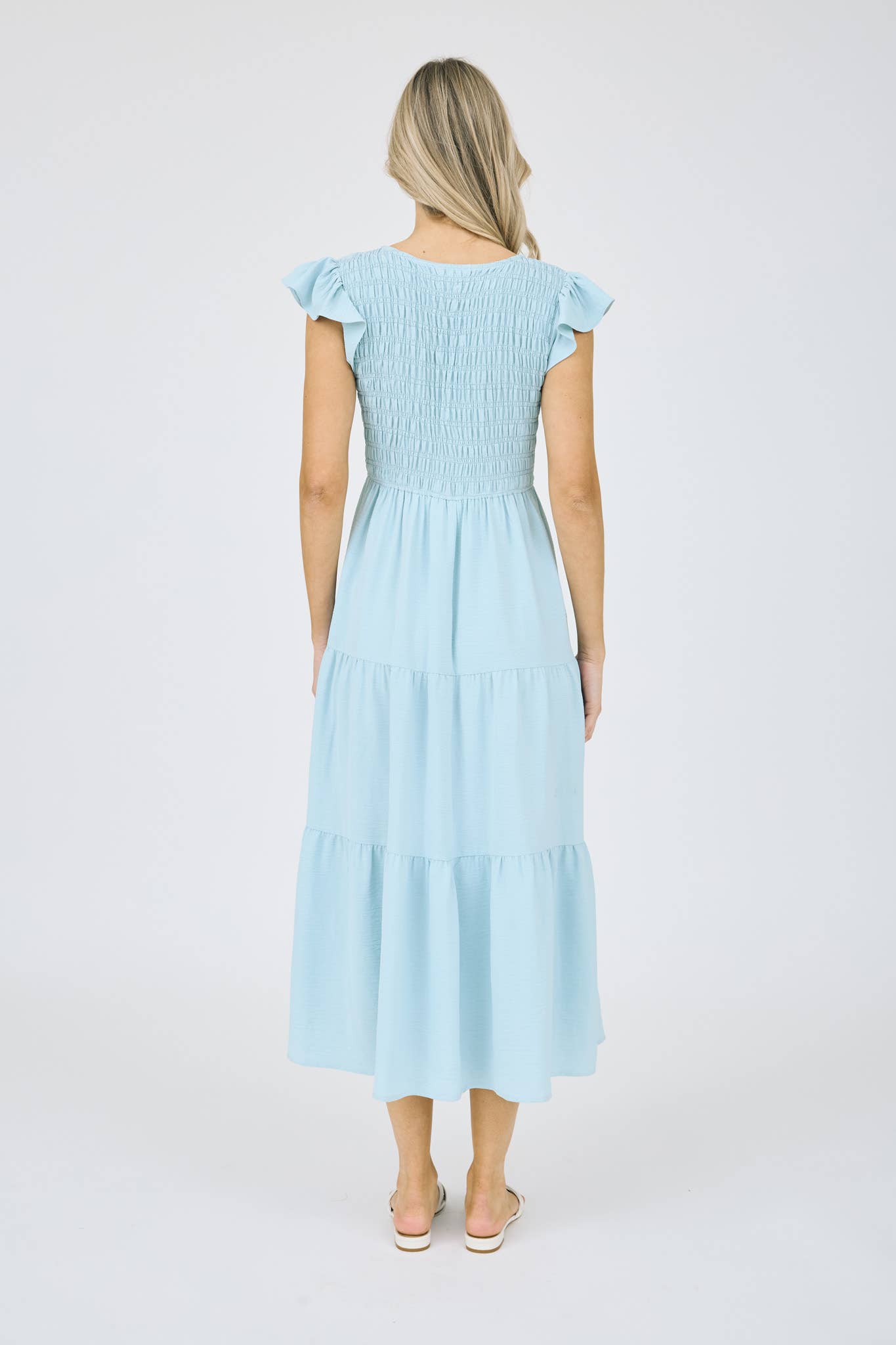 Blu Pepper - FLUTTER SLEEVE MAXI DRESS