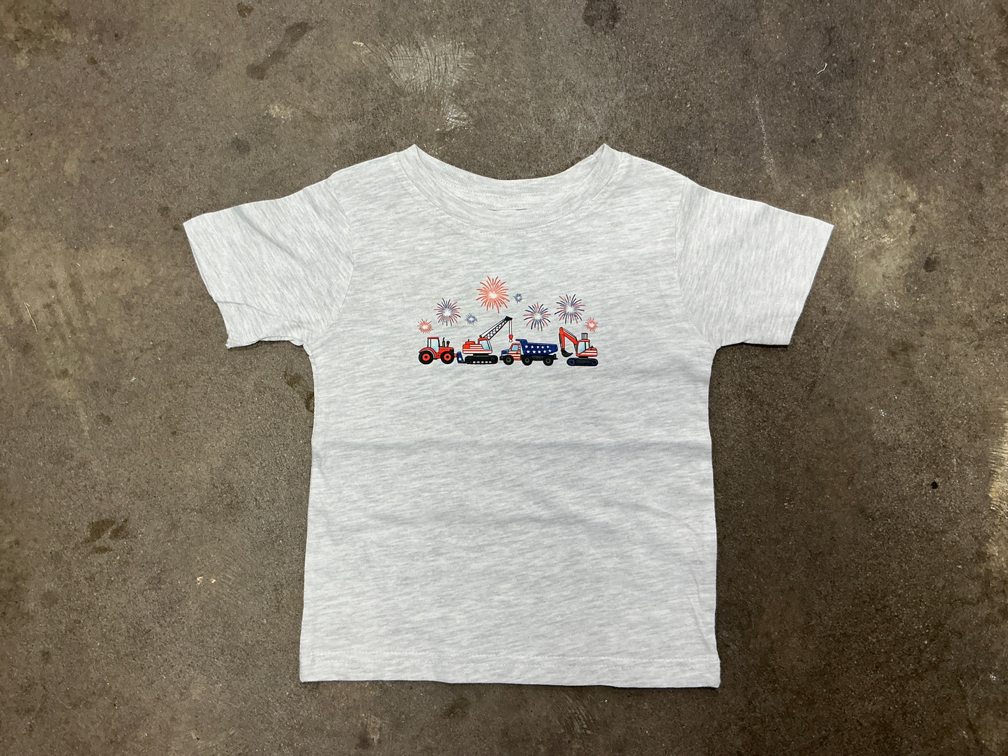 Kids Trucks 4th of July Shirt