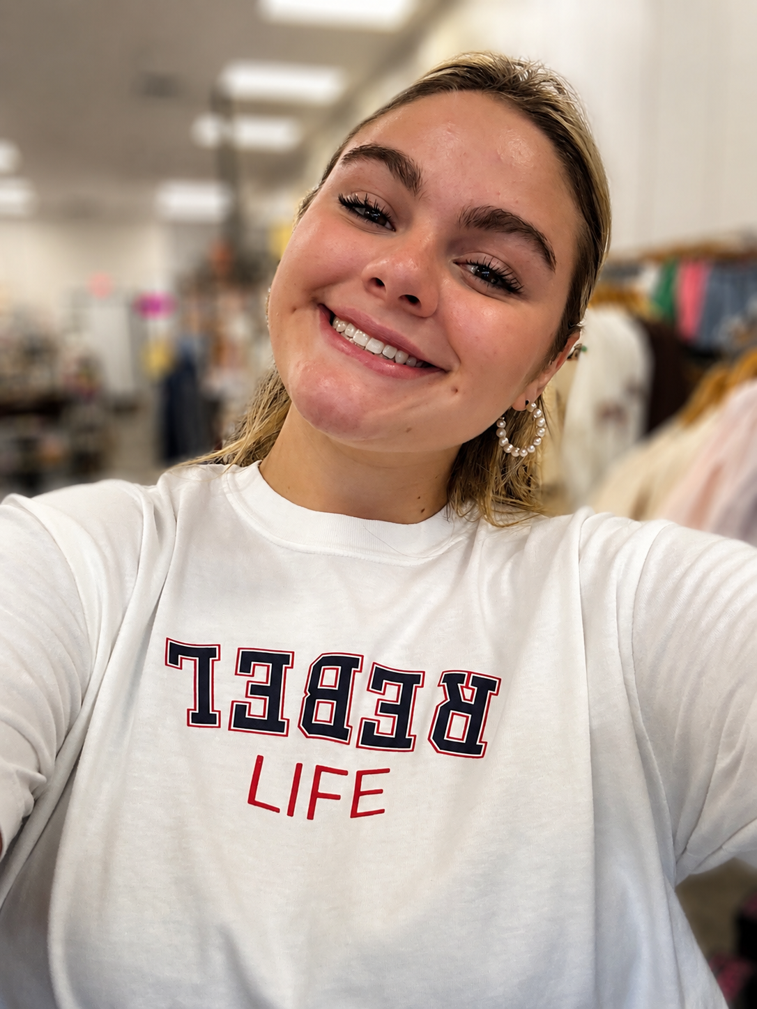 White REBEL life shirt