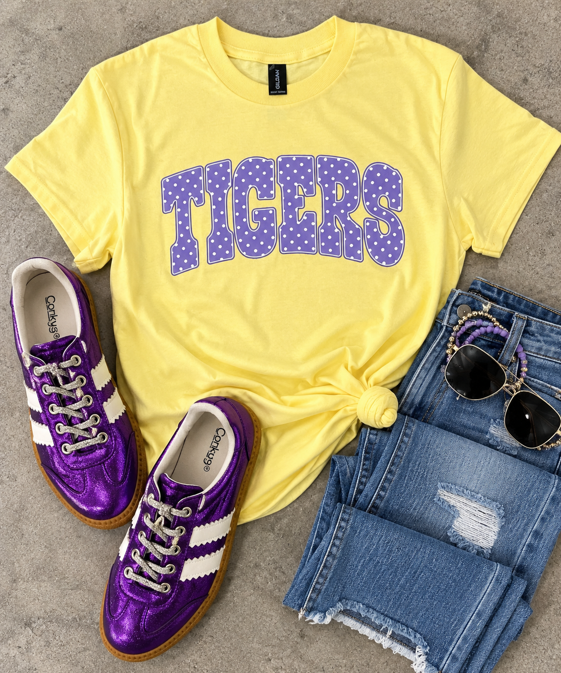 Tigers Yellow & Purple T-Shirt