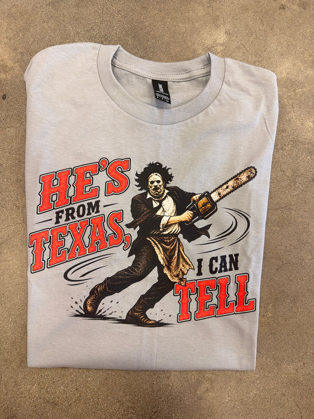 He's From Texas I can Tell Halloween Shirt