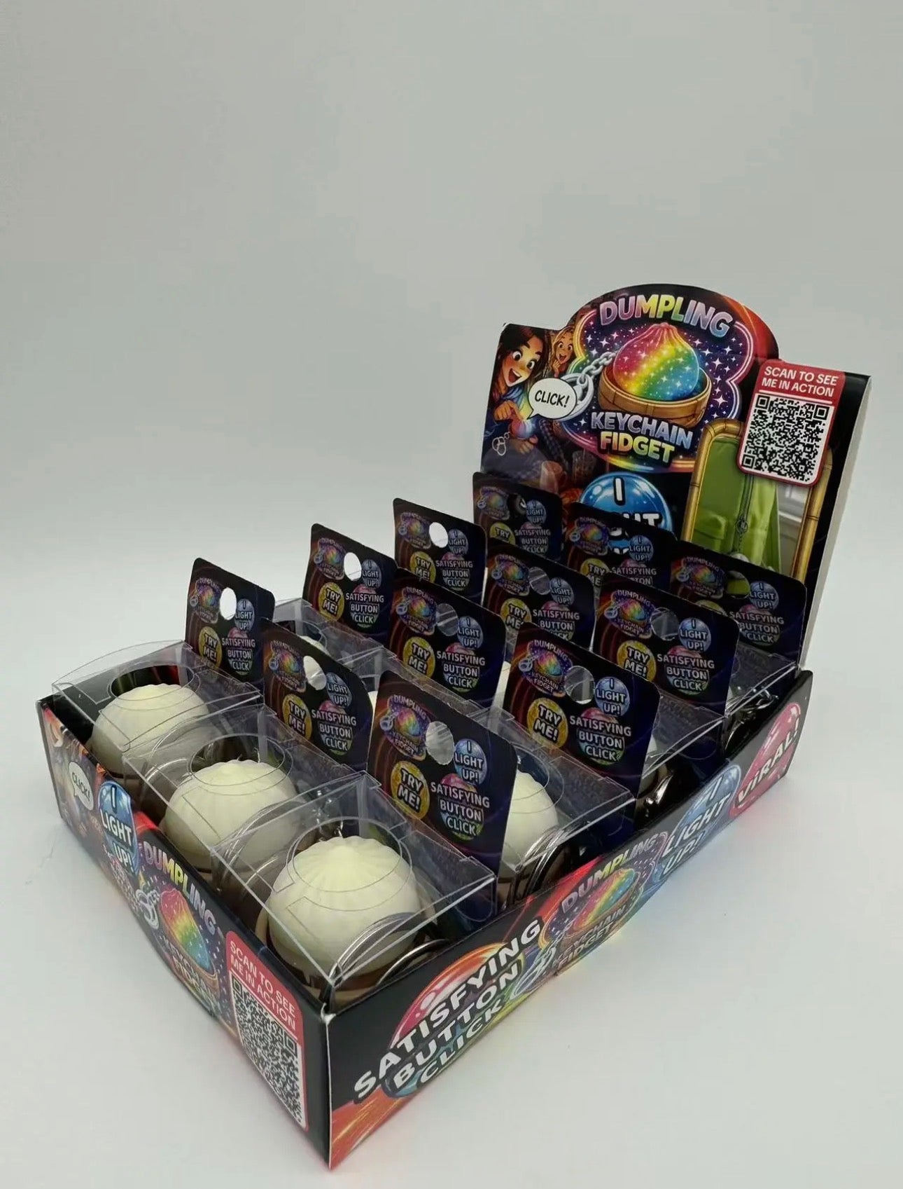 The Shimmer Shack Fun Doh Light Up Dumpling Keychain
