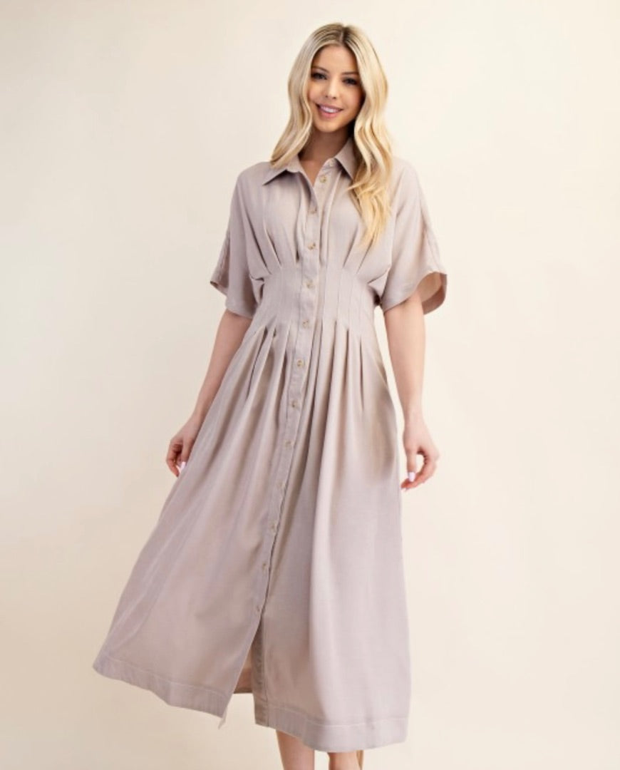 Button up Midi Dress