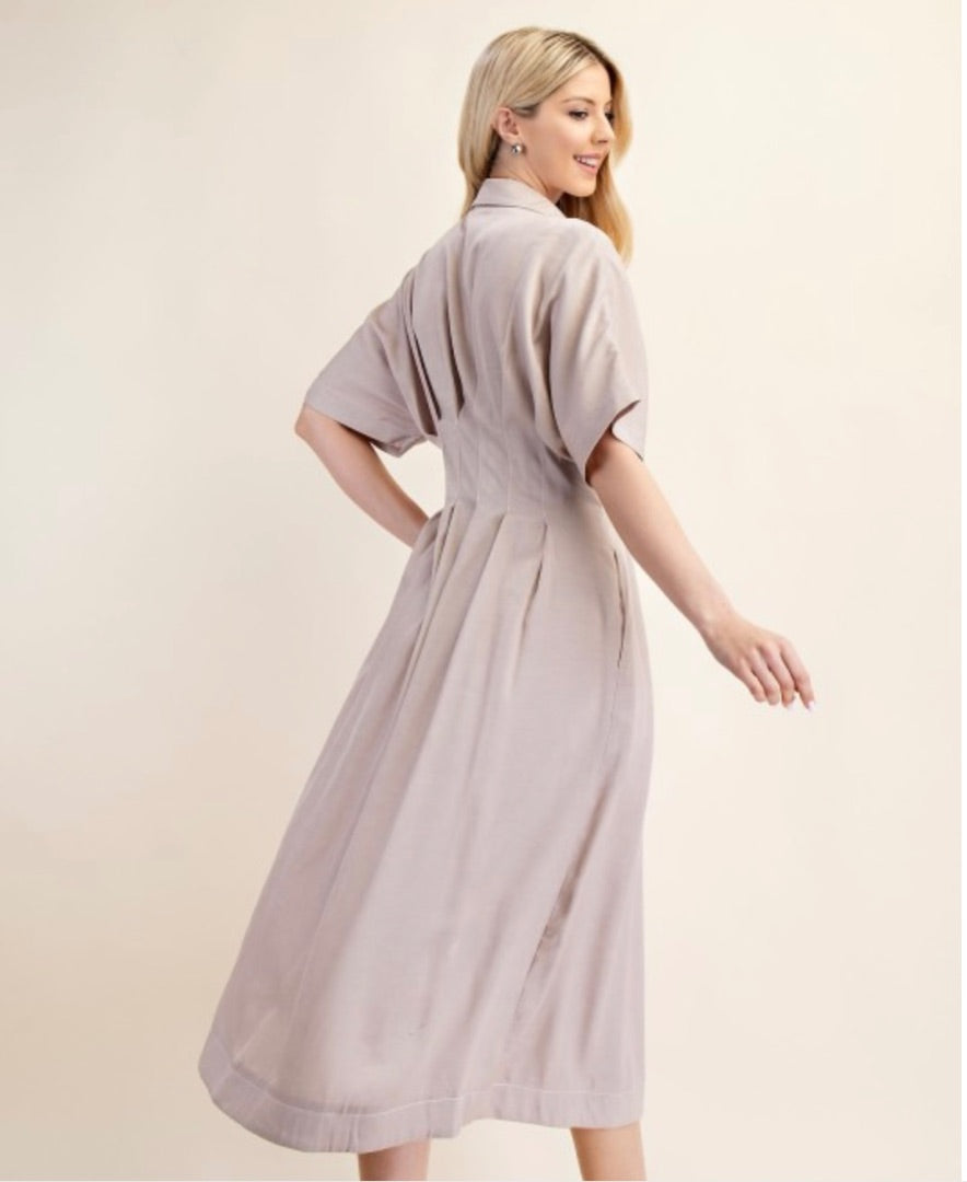 Button up Midi Dress