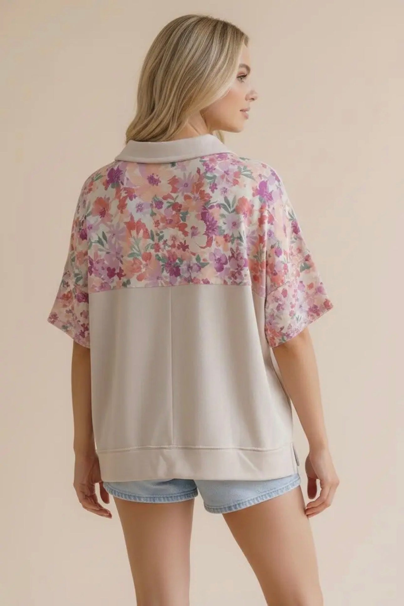 The Shimmer Shack Floral Ric Rac Top