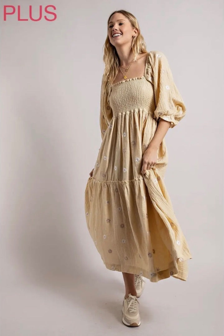 PLUS SG Embroidered Dress