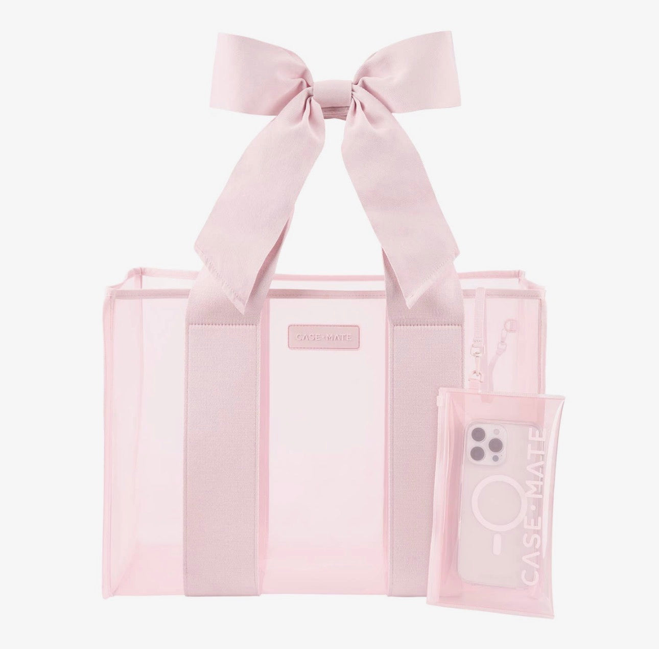 The Shimmer Shack Case-Mate Ballet Pink Bow Jelly Tote