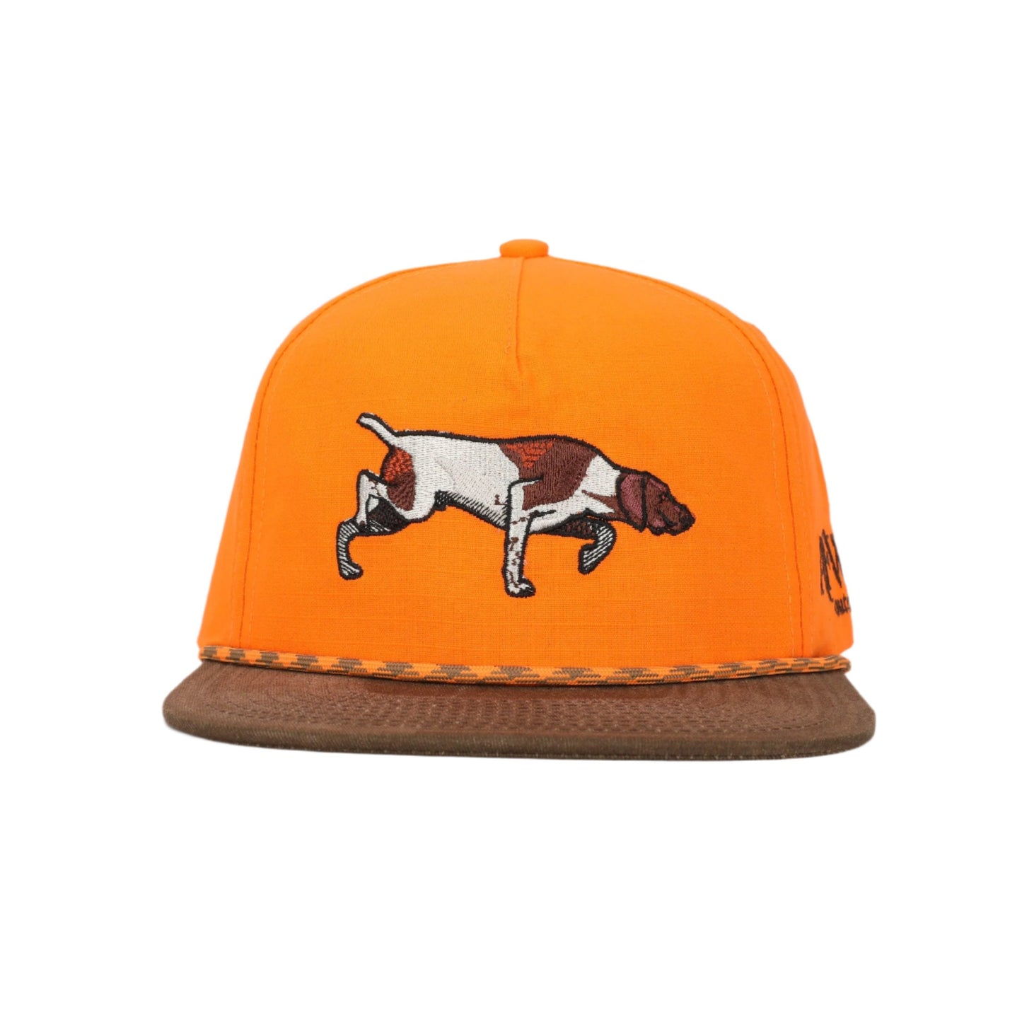 BLAZE ORANGE AND BROWN RIPSTOP POINTER ROPE HAT