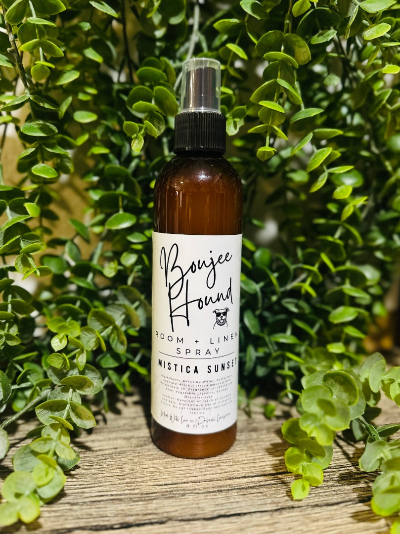 Boujee Hound Room + Linen Spray- Mistica Sunset