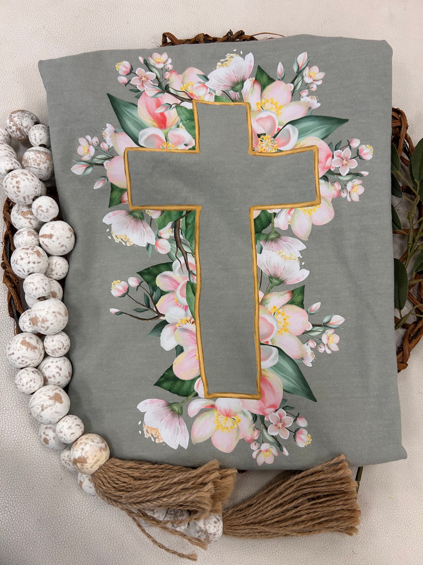 Floral Cross T-Shirt