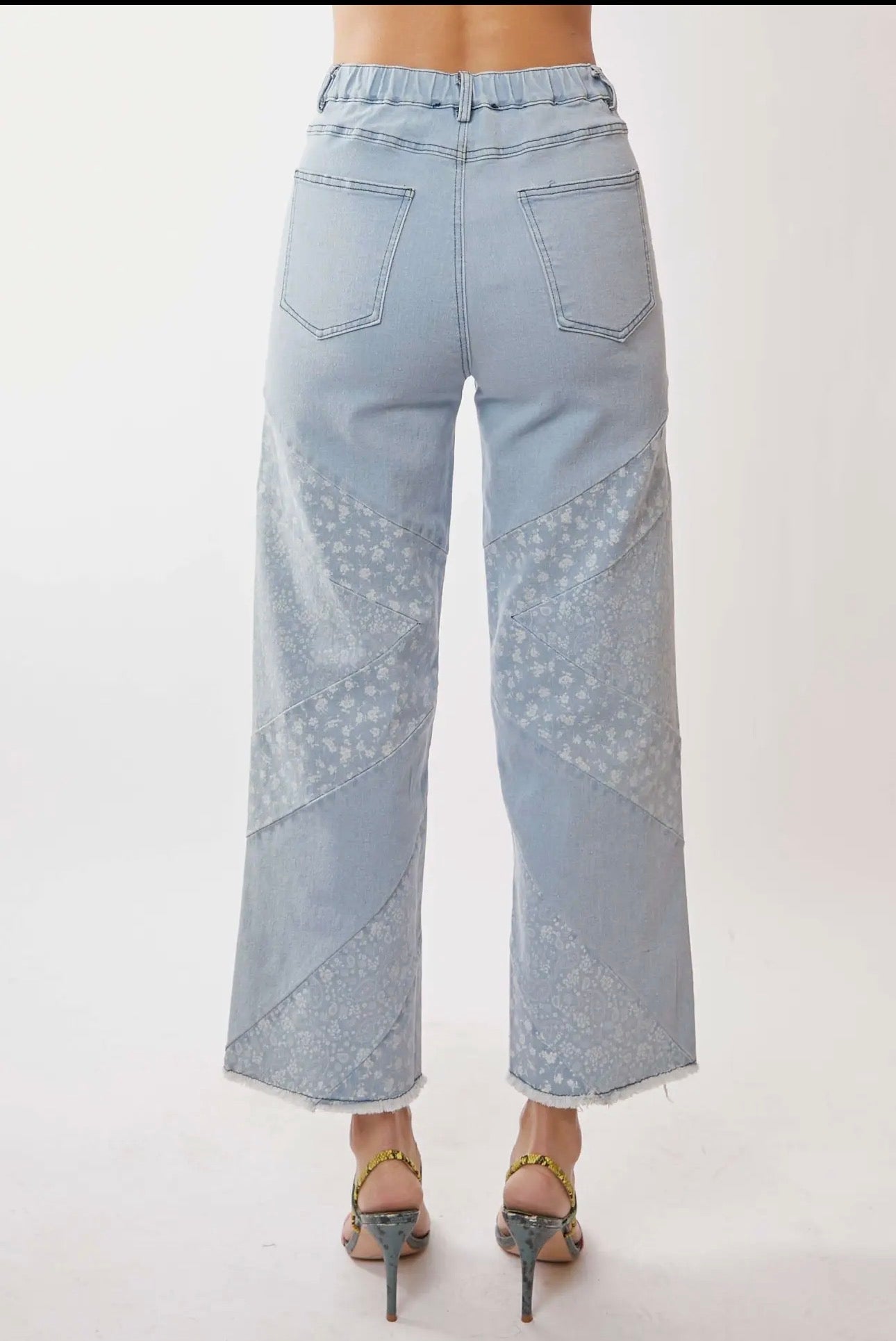 The Shimmer Shack PLUS Davi & Dani Floral/Paisley Print Jeans