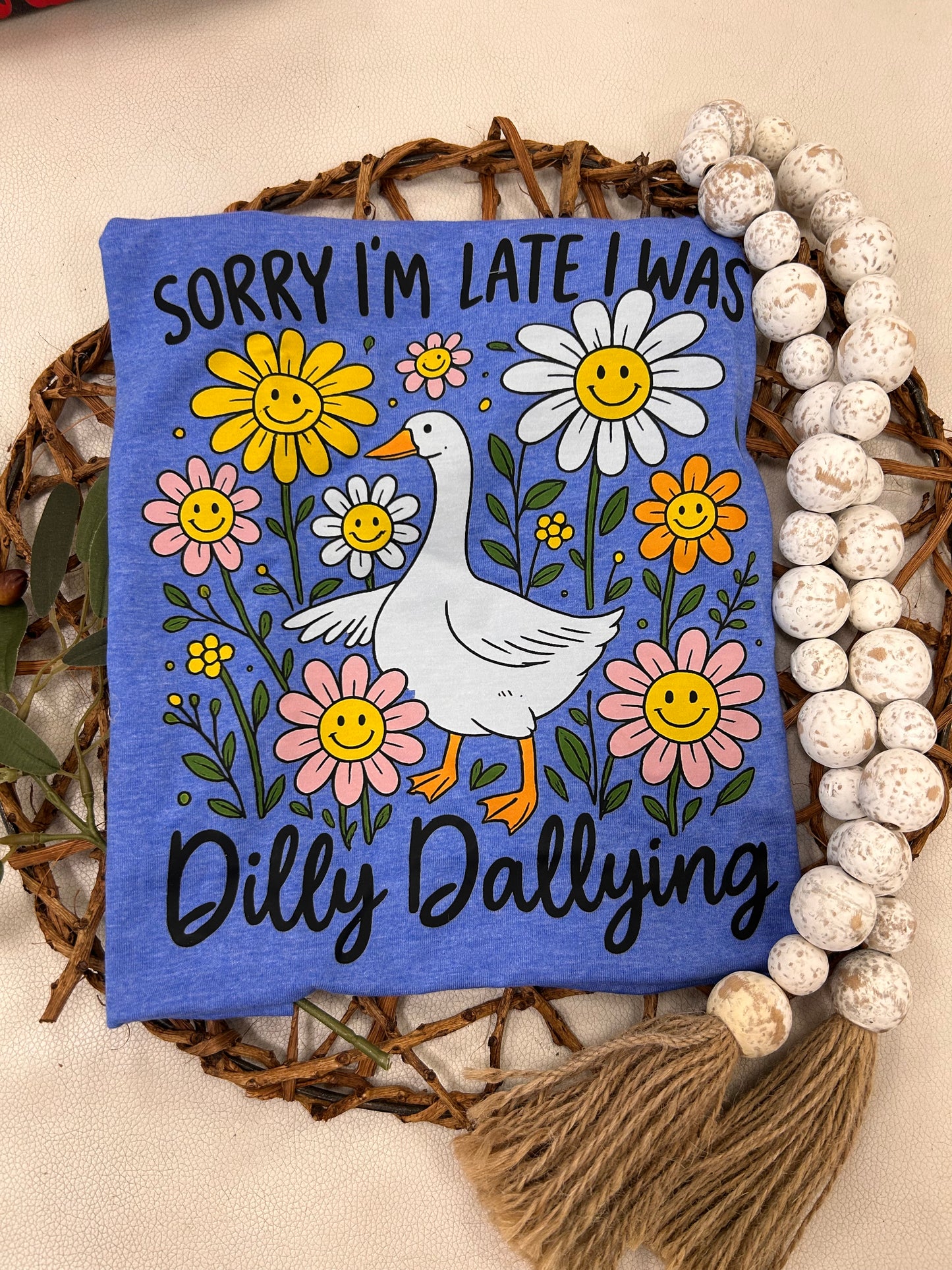 Kids Sorry I'm Late I Was Dilly Dallying T-Shirt