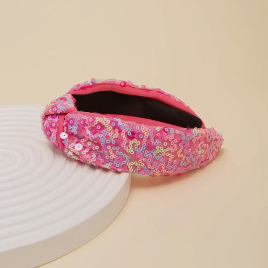 Pink Sequin Headband