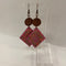 Pink Wooden Earrings