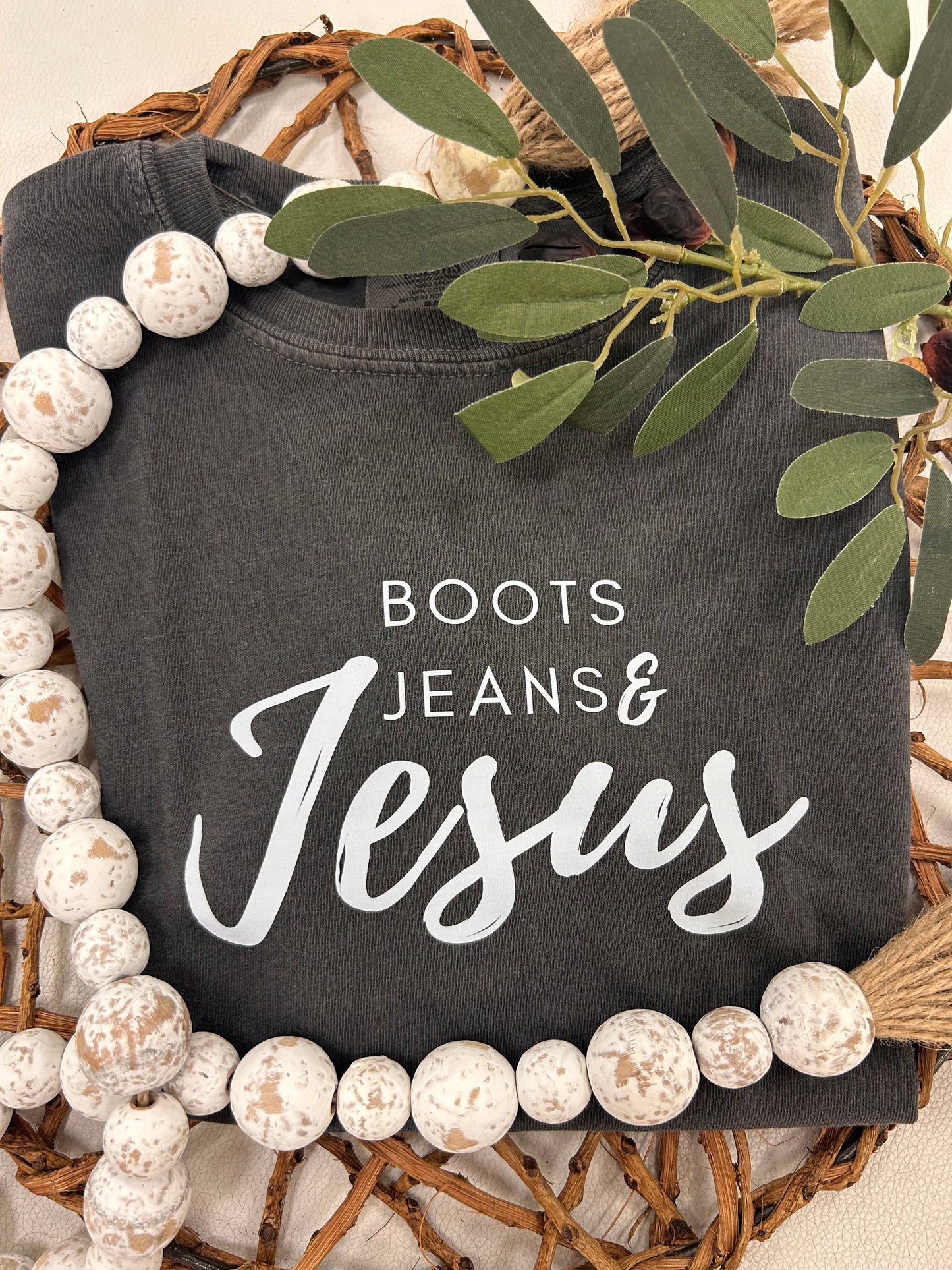 Kids Boots Jeans & Jesus T-Shirt