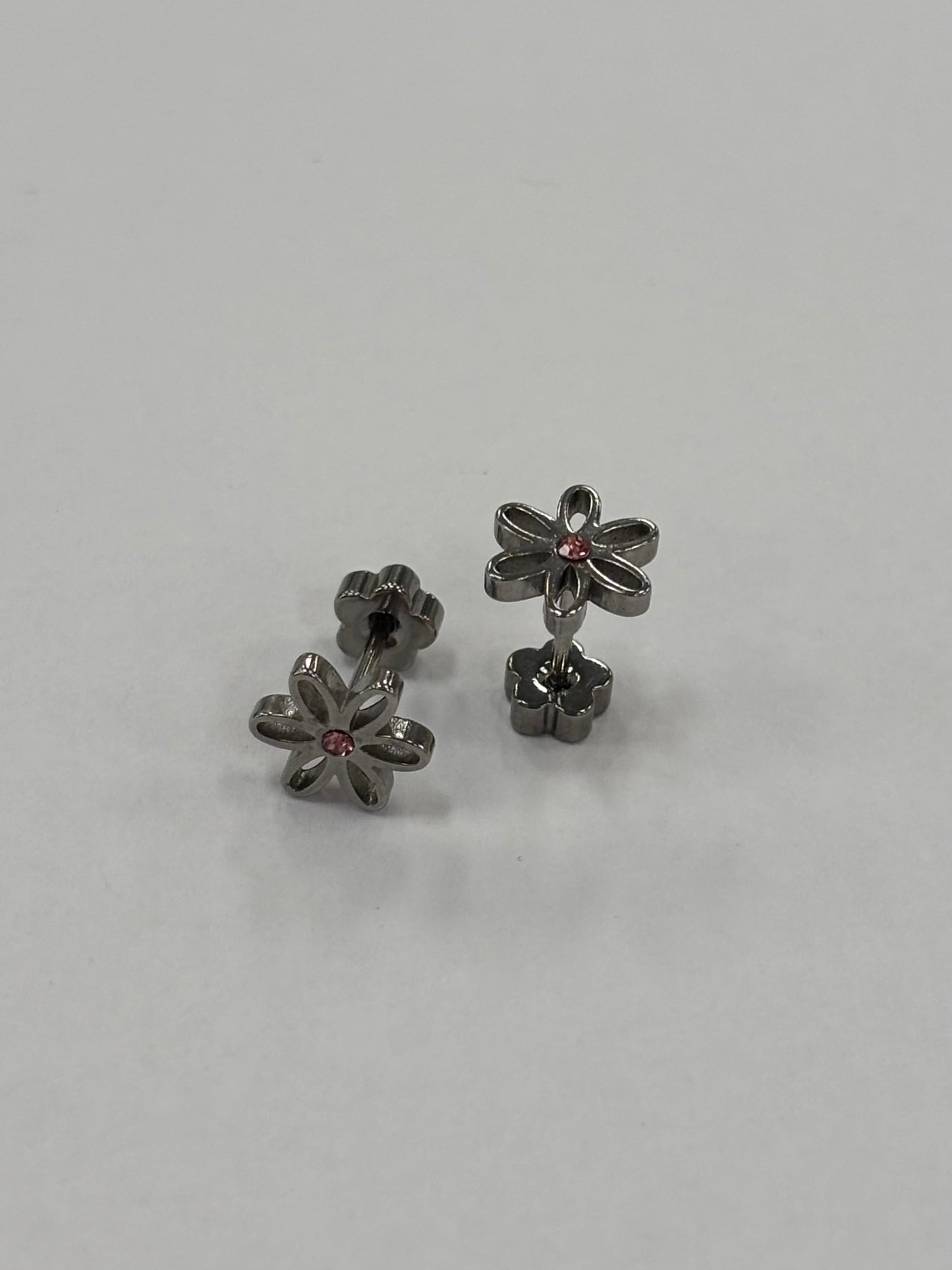 Silver flower Stud Earring