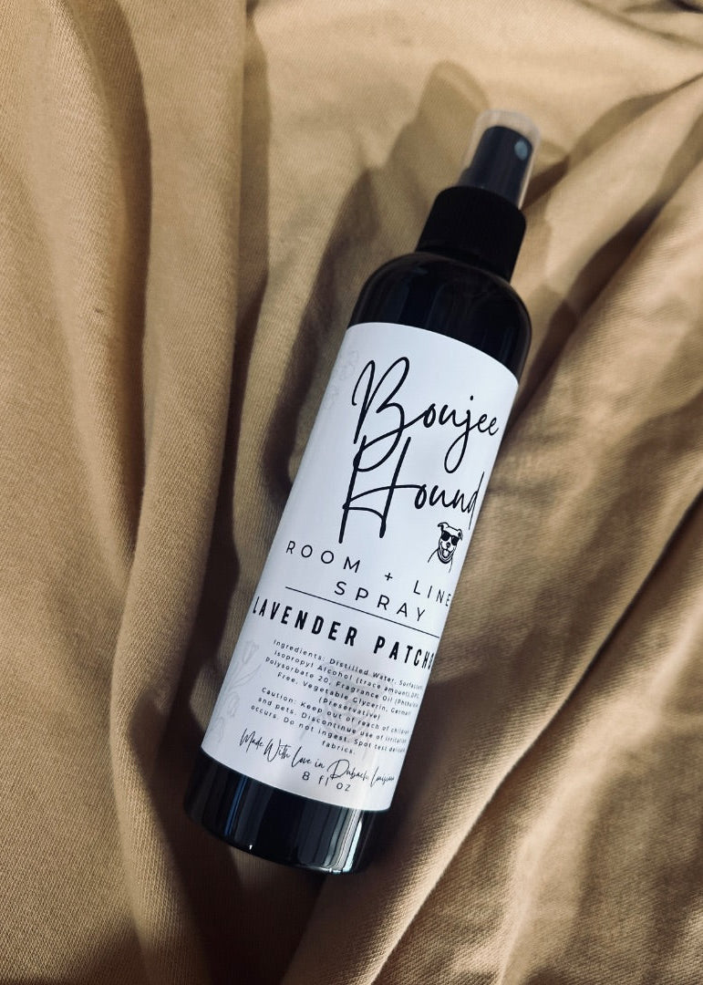 Boujee Hound Room + Linen Spray- Lavender Patchouli