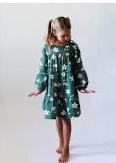 The Shimmer Shack Minimalist Folk Green Dress