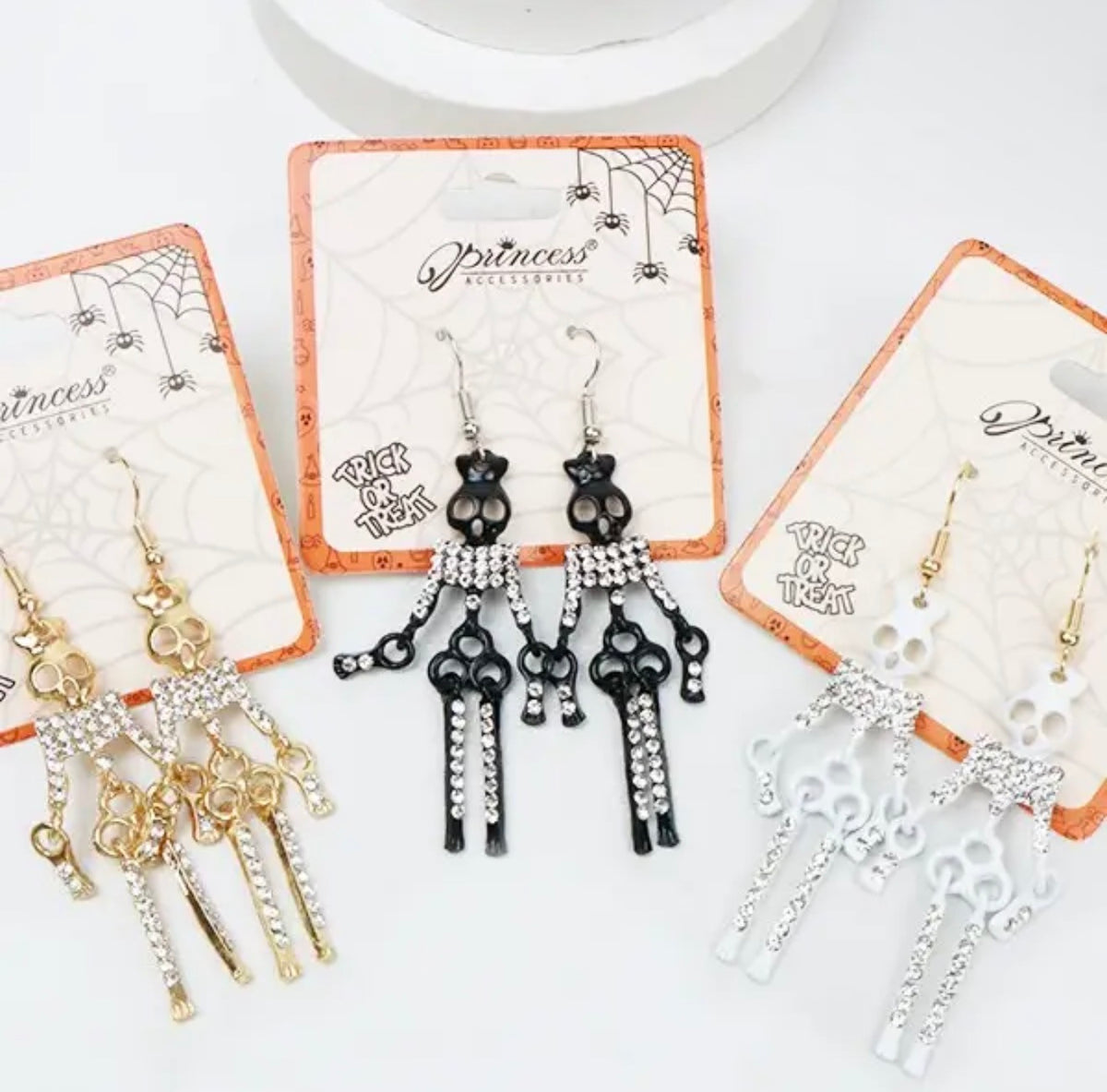 The Shimmer Shack Assorted Halloween Skeleton Earrings